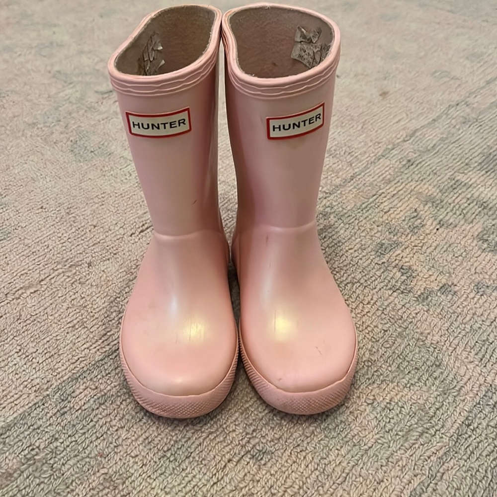 Hunter toddler rain boots-light pink